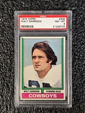 1974 Topps Football #335 Walt Garrison PSA 8