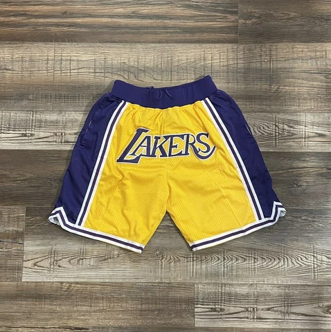 Los Angeles Lakers Summer City Lebron James Yellow Basketball Team Shorts M-XL Cover