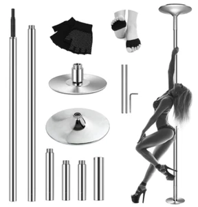 Dancing Pole Dance 360 spinning Pro Kit Extension Professional Stripper Gym Bar - Picture 1 of 4