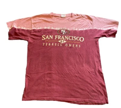 Vintage Terrell Owen’s Jersey T Shirt San Francisco Sf 49ers Two Tone Red Xl - Image 1 of 4