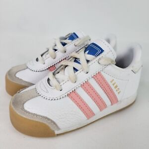 Adidas Samoa Toddler Girls  Sneakers Shoes Casual White Pink Size 8 K Gum Bottom