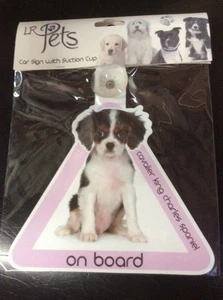 Cavalier King Charles Car sign with suction cup - Picture 1 of 1