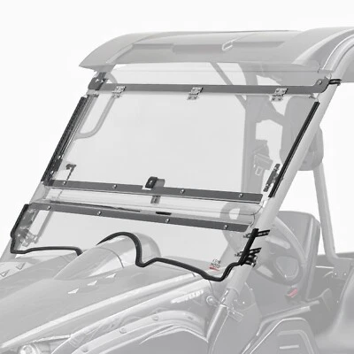 UTV Front Flip Windshield Hard Coated PC For 2004-2013 Yamaha Rhino 450 660 700 - Image 1 of 4