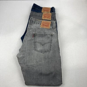 Lote de 3 Jeans Levi's 514 Ajustados Rectos Azul/Gris Para Hombre Talla 36x30 - Imagen 1 de 10