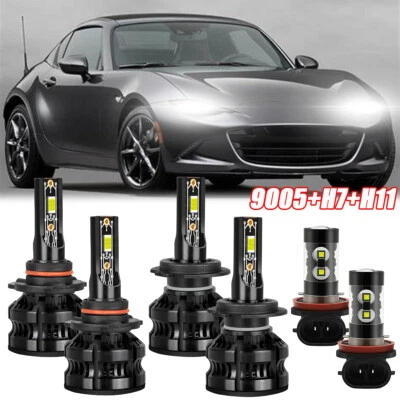 Para Mazda 5 2007 2008 2009 Faro LED haz alto/bajo + luz antiniebla combo 6x bombillas Foto 1 de 4