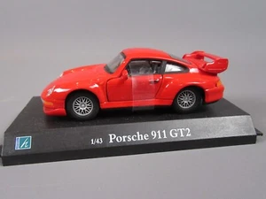 B326 Cararama Hongwell Porsche 911 GT2 2001 Red 1:43 + Base - Picture 1 of 7