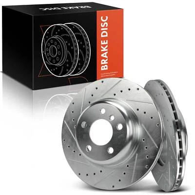 2x Rotores de freno perforados para BMW F10 528i 2011-2016 528i xDrive 2012-2016 delanteros Foto 1 de 4