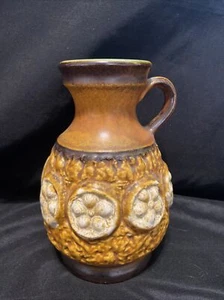 Vintage Midcentury Fat Lava Keramik Style Pottery Jug Vase Handle 1723/15 6" - Picture 1 of 9