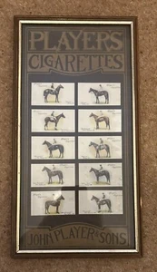 JOHN PLAYER GRAND NATIONAL AND DERBY WINNERS FRAMED CIGARETTE CARDS - Picture 1 of 1