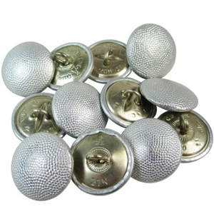 12x German Army Uniform SILVER PEBBLED TUNIC BUTTONS - WW2 Repro - Picture 1 of 1