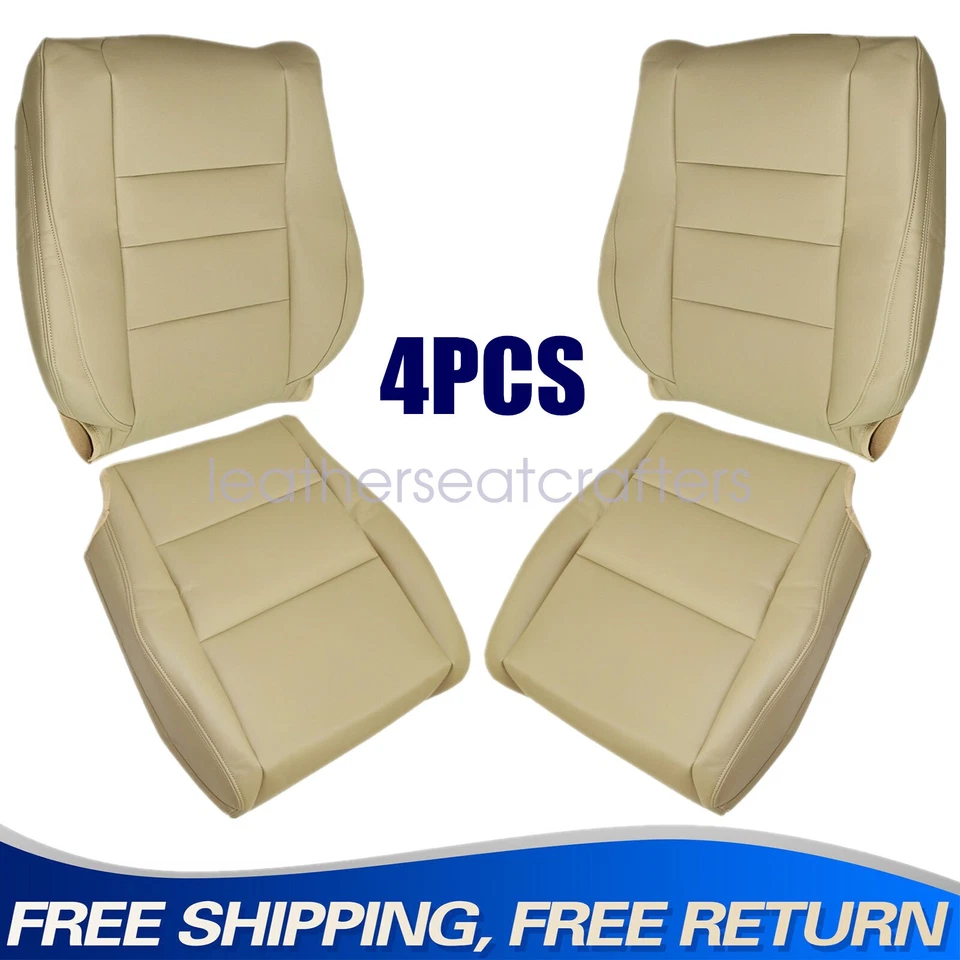 Driver & Passenger Bottom & Top Seat Cover Tan For 2008 2009 2010 Honda Accord Foto 1 de 4