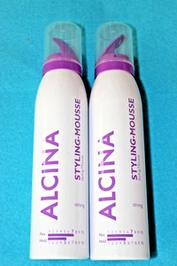2x150ml ALCINA STYLING MOUSSE "strong" VOLUMEN-STYLINGSCHAUM LILA DECKEL - Bild 1 von 1