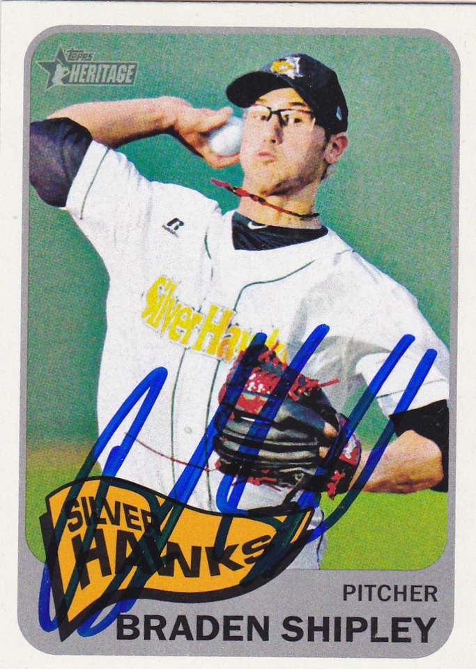 TARJETA FIRMADA POR BRADEN SHIPLEY SOUTH BEND SILVER HAWKS ARIZONA DIAMONDBACKS REALE Foto 1 de 1