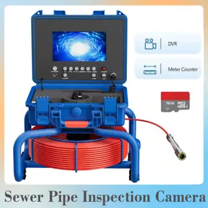 7'' IPS Sewer Pipe Inspection Camera Video Endoscope Meter Counter Self-Leveling - Picture 1 of 19