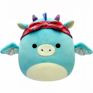 Squishmallows TATIANA the Dragon w/ Headscarf Paisley Bandana 8 inch Plushie Toy - Picture 1 of 6