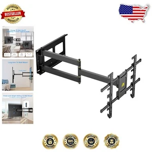 36-Inch Long Arm Corner TV Mount - Full Motion Wall Bracket for 37''-82'' TVs - Picture 1 of 9
