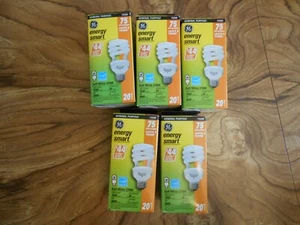 GE Energy Smart CFL Bulb - 75w (20w) - 1200 Lumens - Lot Of 5 Bulbs New In Box - Picture 1 of 1