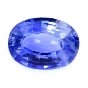 Favoloso Zaffiro Blu Ceylon Naturale Certificato 0,68 carati Sri Lanka 6,5x4,7 mm - Foto 1 di 6