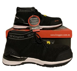 KingGee Composite Odyssey Anti-Static Black Knit Sneaker Work Boot Footwear US11 - Picture 1 of 11