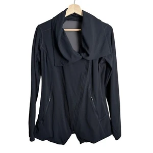 Athleta Black Blissout Jacke Damen Größe S asymmetrischer Reißverschluss - Bild 1 von 12