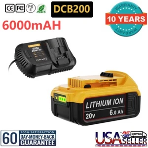 1-4PACK For DeWalt 20V Max XR 6.0AH Lithium Ion Battery DCB205-2 DCB208 DCB200 - Picture 1 of 16