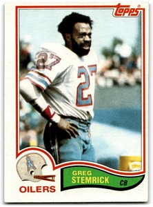 1982 Topps Greg Stemrick Houston Oilers #106