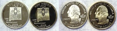2008-S New Mexico Statehood Quarter Silver & Clad Proofs 2 Coin Set - Image 1 of 3