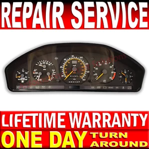 1994-1995 Mercedes Benz MB S500 Instrument Gauge Cluster Odometer REPAIR SERVICE - Picture 1 of 4