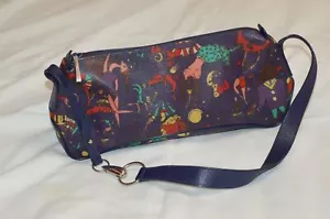 VINTAGE Piero Guidi Womens Purse Navy Blue Magic Circus Shoulder Bag - Picture 1 of 8