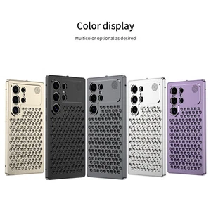 Heat Sinks Hybrid Metal Bumper Magnetic Cover Case For Samsung Galaxy S24 Ultra - Picture 1 of 20