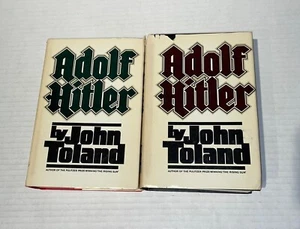 Adolf Hitler Book Set Volumes 1 & 2 By John Toland 1976 Hardcover Dust Jacket - Picture 1 of 24