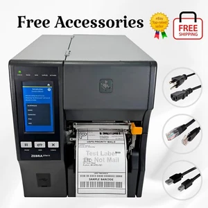 Zebra ZT411 Industrial Thermal Transfer Label Printer 300dpi Peel Rewind LAN USB - Picture 1 of 12