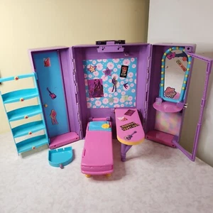 2007 Walt Disney Hannah Montana Purple Locker Wardrobe Case Miley Cyrus M8 - Picture 1 of 8