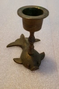 brass candle holder Fish Design - Picture 1 of 4
