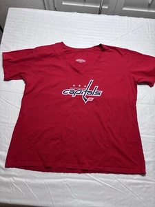 NHL Washington Capitols Women's Red Graphic Tee XL #8 Ovechkin V-Neck T-shirt - Picture 1 of 9