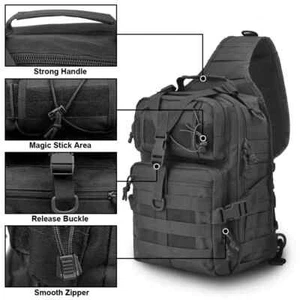 Mochila de hombro táctica Molle Sling Bag Range Bag militar Rover asalto - Imagen 1 de 17