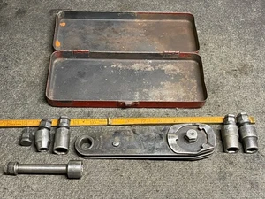 Rare Vintage Skill Unique 5/8” Drive Ratchet And 6 Pc Flex Socket Set USA  - Picture 1 of 9