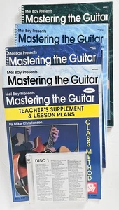 MEISTERUNG DER GITARRE Mel Bay Klasse Methode 5 Bücher Stufen 1 & 2 Zusatzmatte. - Bild 1 von 5