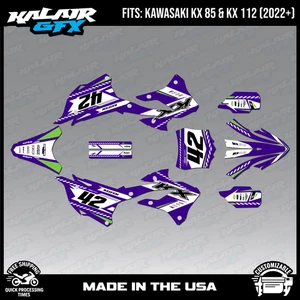 Graphics Kit for KAWASAKI KX85 KX112 (2022-2026) Lethal Series - Purple - Bild 1 von 4