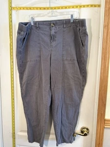 Sonoma Pantalone Donna 18W Grigio Ripstop Vita Alta BX16 - Foto 1 di 5