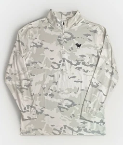 Bad Berdie 1/4 Zip Performance Shirt Men’s Size XL Snow Camo - Picture 1 of 11