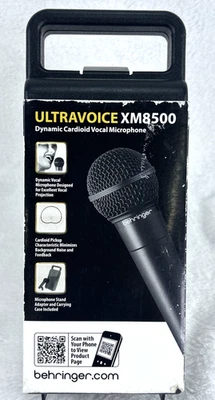 Behringer ULTRAVOICE XM8500 Dynamic Vocal Microphone Cardioid Black New Open Box - Image 1 of 4