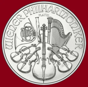 Bullionmünze Wiener Philharmoniker 1/25 oz Platin - Bild 1 von 2