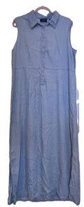 Crazy Horse Size 18 Maxi DressLyocell Blend Sleeveless Denim Vacation BBQ Beach - Picture 1 of 6