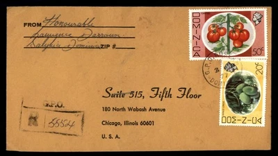 Mayfairstamps Dominica 1977 Roseau a Chicago IL cubierta registrada aau_50211 Foto 1 de 2