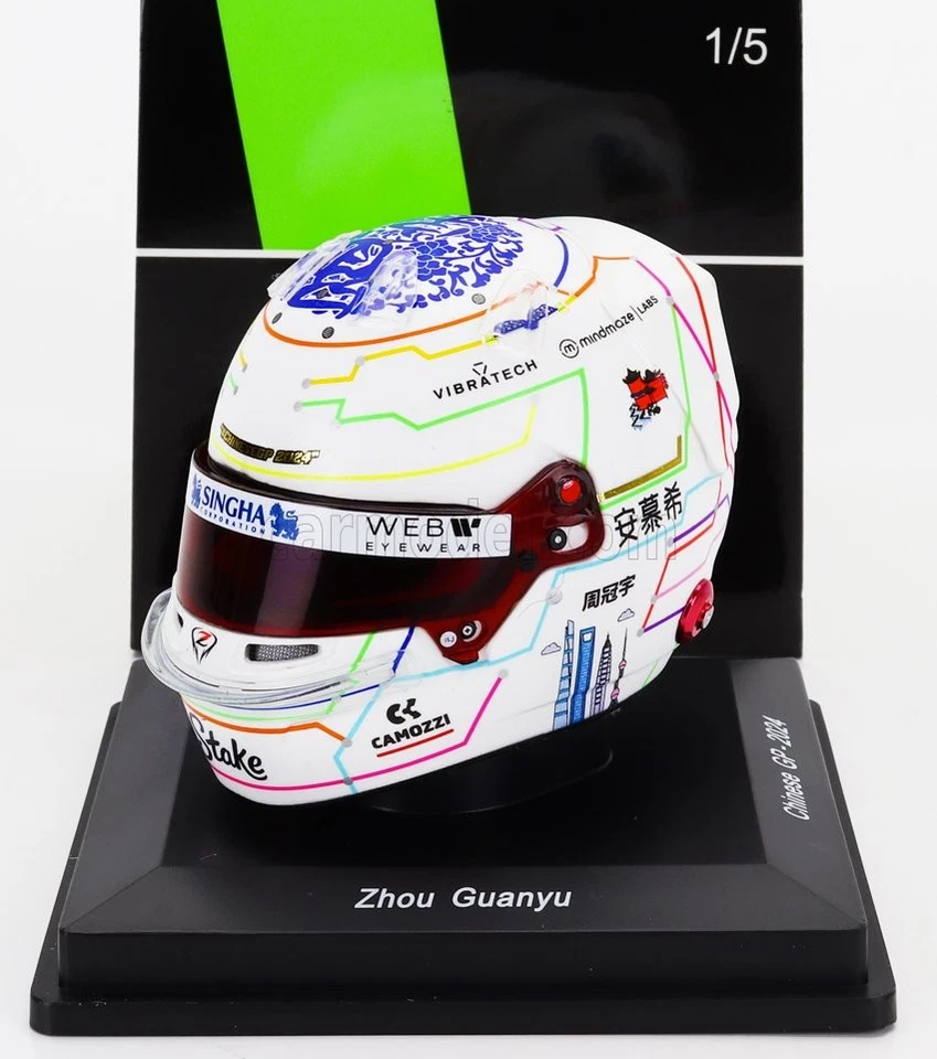 HELMET ZHOU GUANYU 2024 CHINESE GP 1 5 Spark Model Caschi Modellino Nuovo