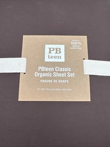 Pottery Barn Teen Dorm Twin XL klassisches Lakenset 100 % Bio-Baumwolle Schokolade - Bild 1 von 3