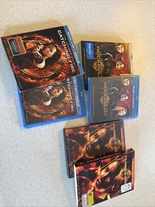 The Hunger Games 6 DVD / BLU Ray Lot, Catching Fire VG Mockingjay NIB Hunger VG - Imagen 1 de 12