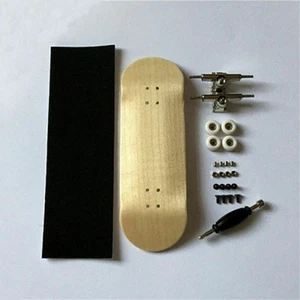 32mm Basic Complete Wooden Maple Handmade Fingerboard Finger Skateboard Pro Set - Picture 1 of 11