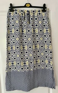 Laura Ashley 100% Linen, Women’s print Long Skirt, Size 8 Very Good Condition - Picture 1 of 7